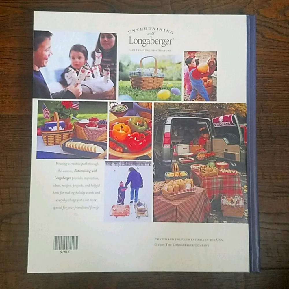 New Entertaining with Longaberger Celebrating the Seasons Hardback Book
